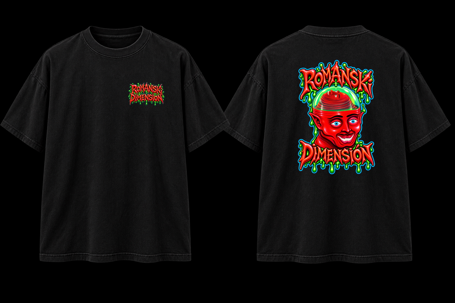 Brain Melt Tee front and back mockup