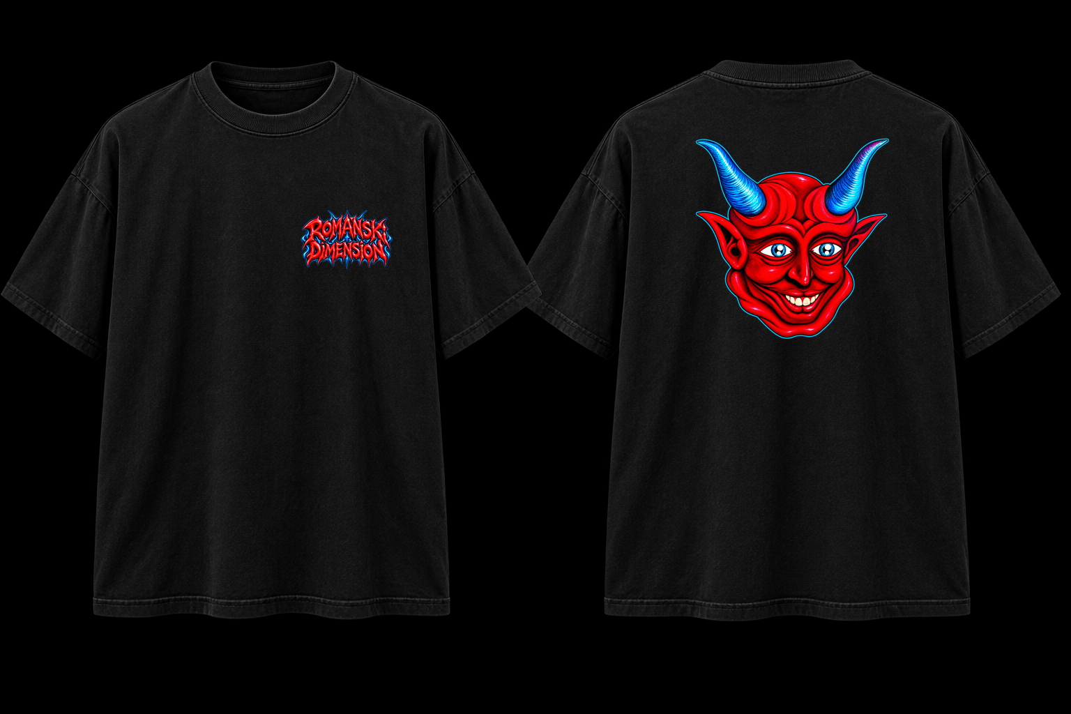 Classic Demon Tee front and back mockup
