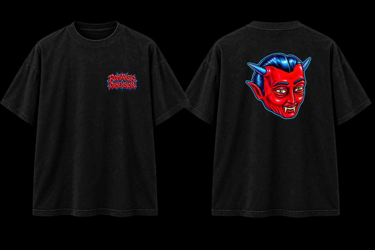 Vampire Tee front and back mockup